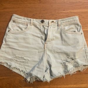 Zara light wash high waisted shorts